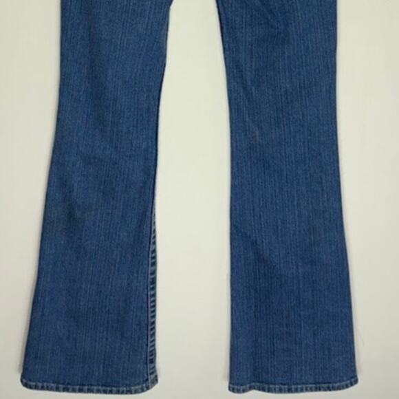 Iconic Y2K Bebe 27 Kayla Jean Pink Bling Rhinestone Spellout Pockets Medium Wash - Picture 9 of 10